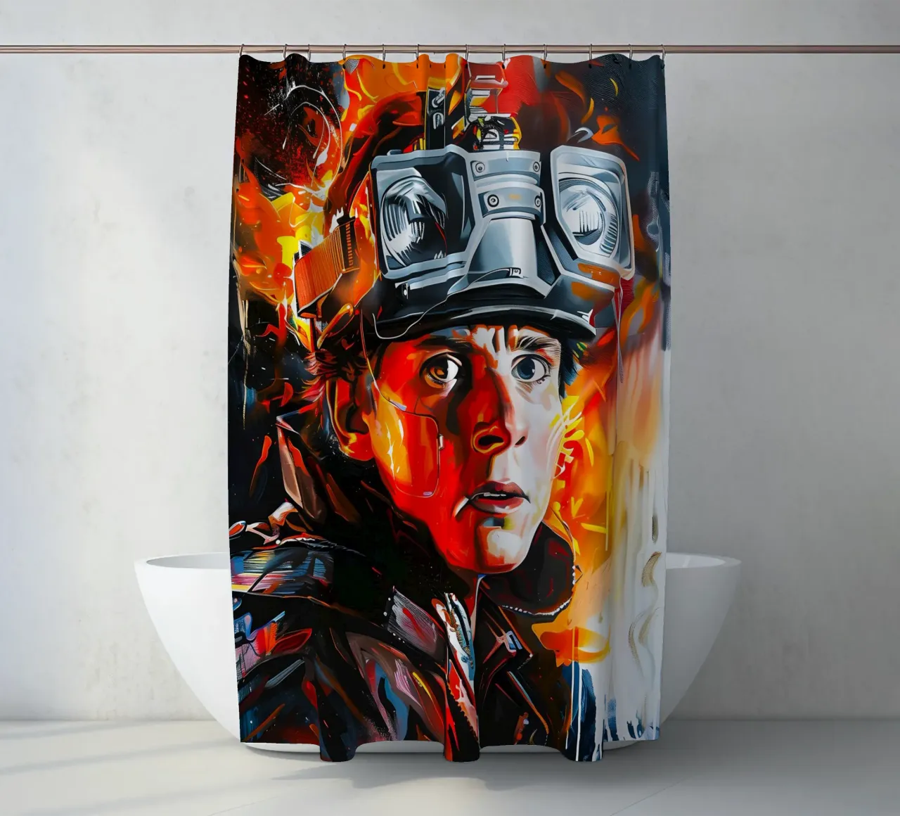 Back to The Future tenda da doccia da FreeArtStudio