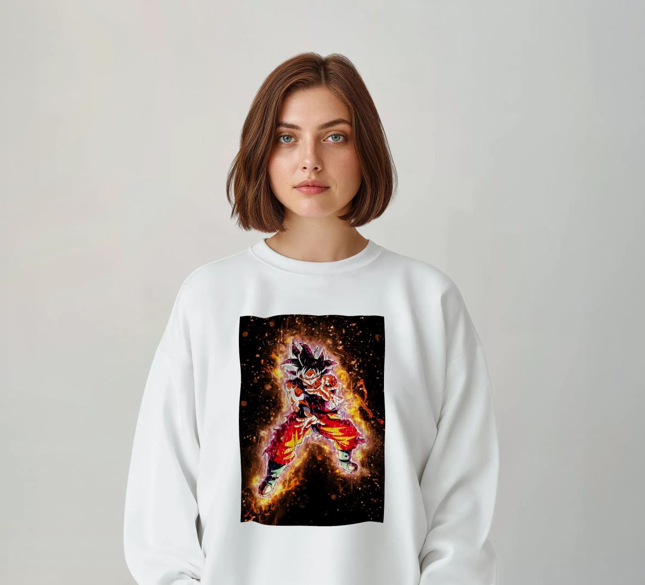 DBH Ultra Instinct Goku w Aura felpa da Neonartstudio