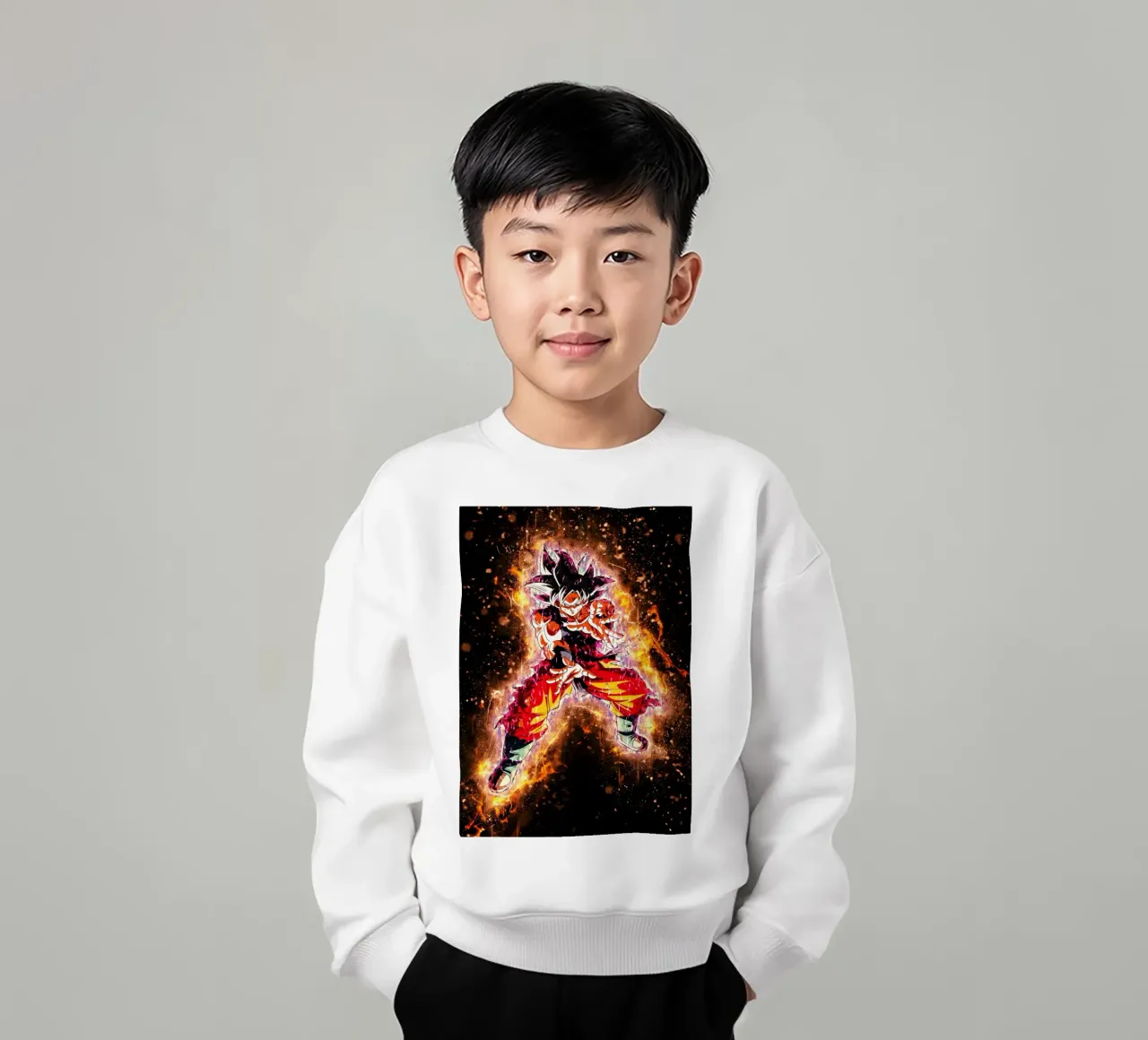 DBH Ultra Instinct Goku w Aura felpa bambino da Neonartstudio