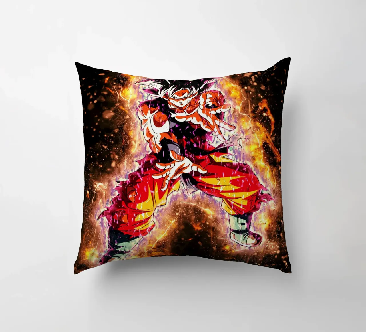 DBH Ultra Instinct Goku w Aura cuscino da Neonartstudio