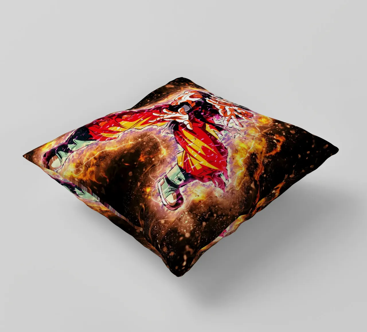 DBH Ultra Instinct Goku w Aura cuscino da Neonartstudio