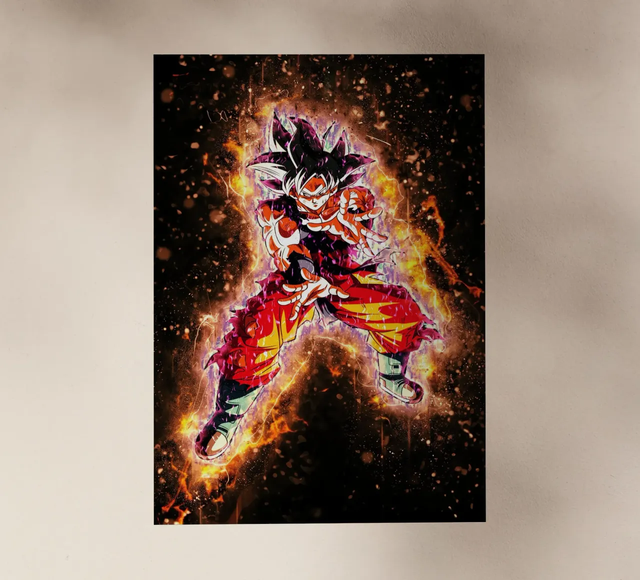 DBH Ultra Instinct Goku w Aura pellicola backlit da Neonartstudio