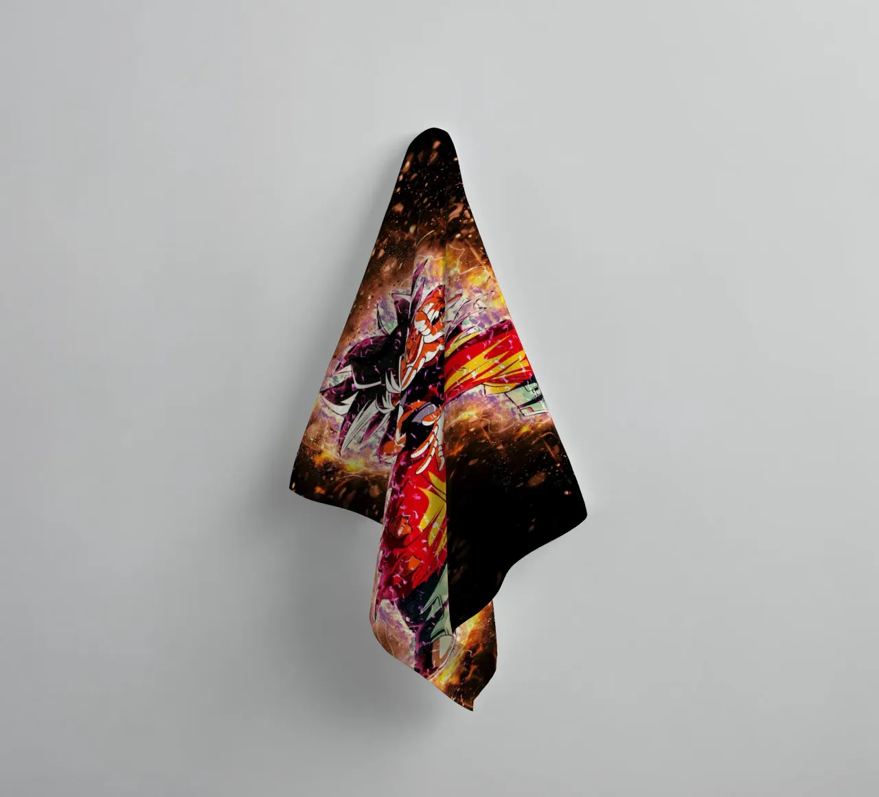 DBH Ultra Instinct Goku w Aura asciugamano da bagno da Neonartstudio