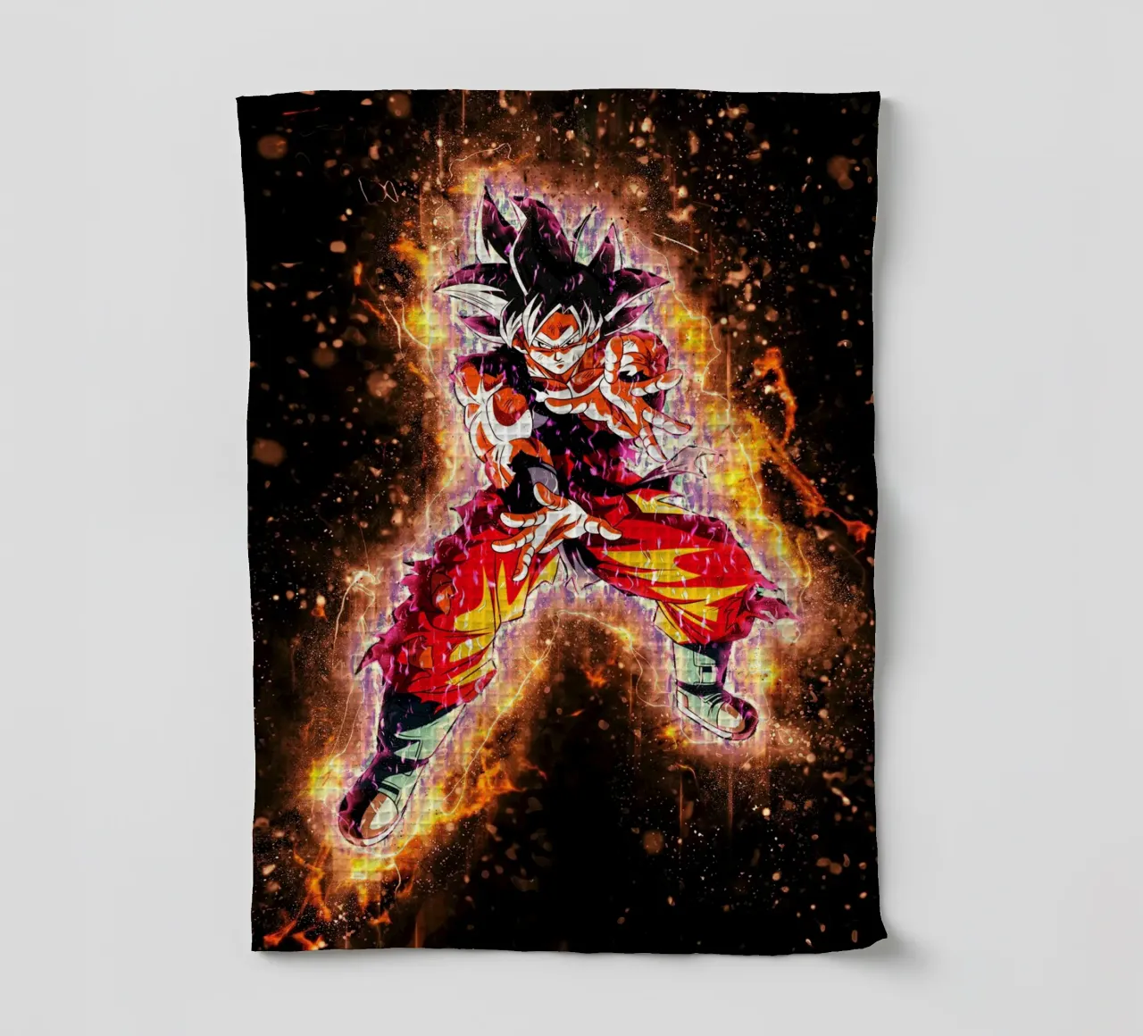 DBH Ultra Instinct Goku w Aura torchon de Neonartstudio