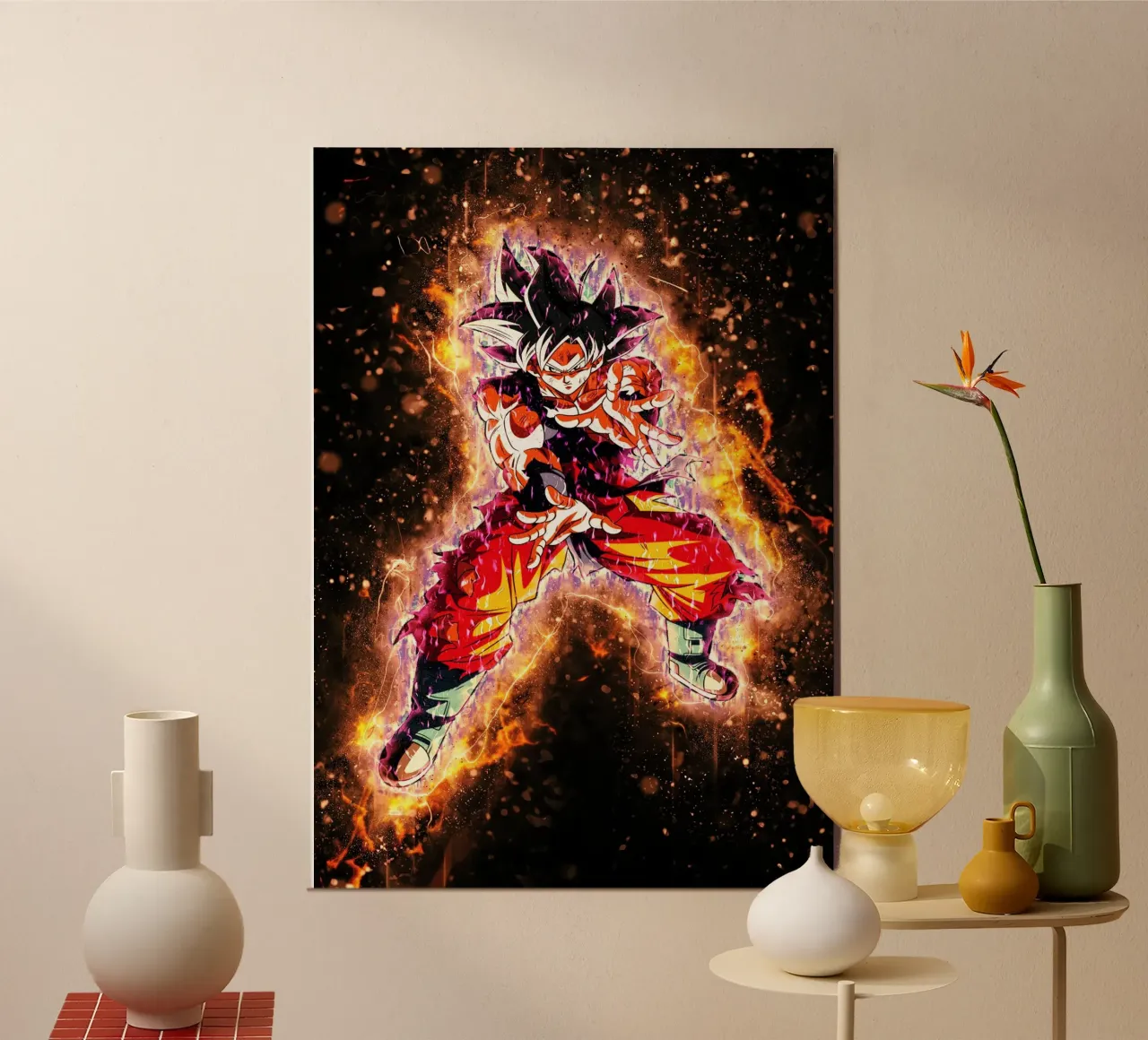 DBH Ultra Instinct Goku w Aura alluminio dibond da Neonartstudio
