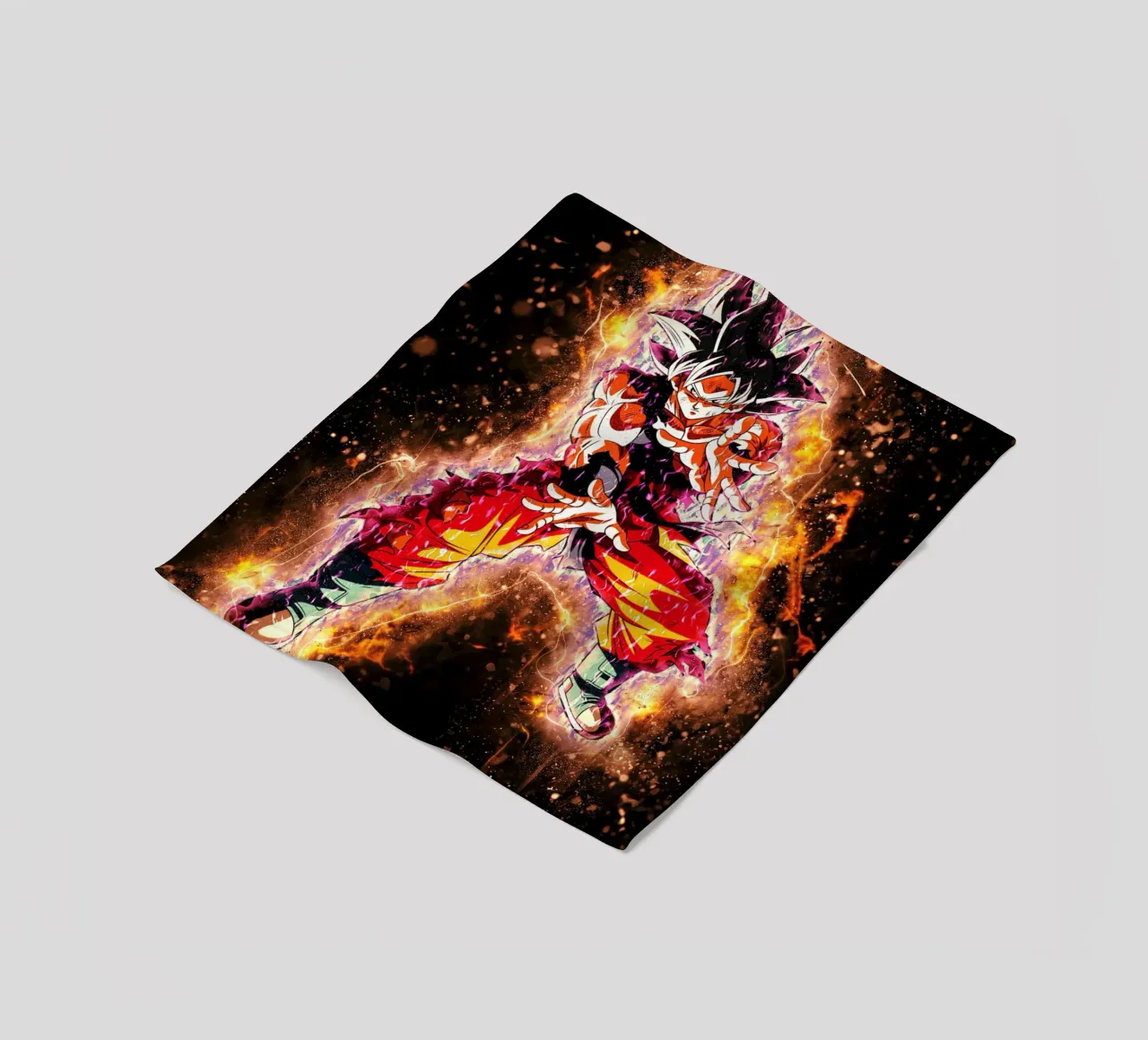 DBH Ultra Instinct Goku w Aura coperta in pile da Neonartstudio