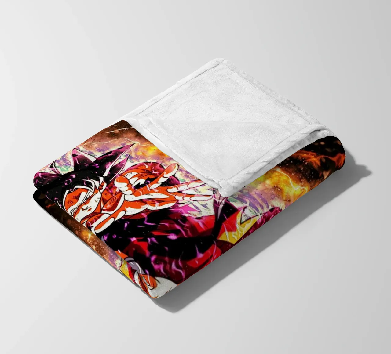 DBH Ultra Instinct Goku w Aura coperta in pile da Neonartstudio
