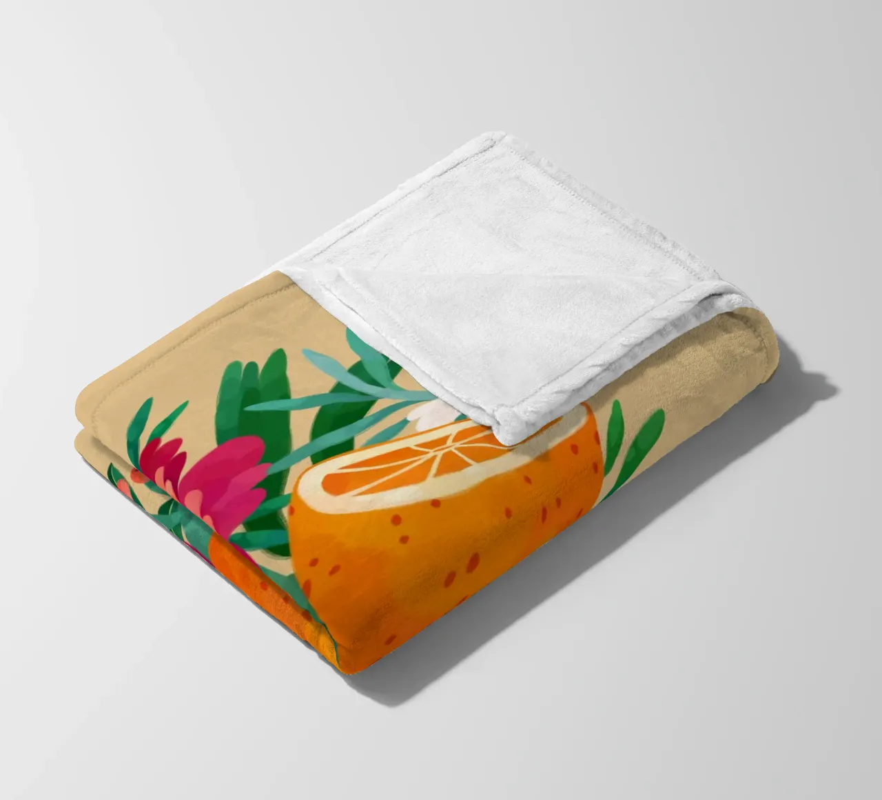 Giardino fiammeggiante - Arance e fiori coperta in pile da The Artcircle