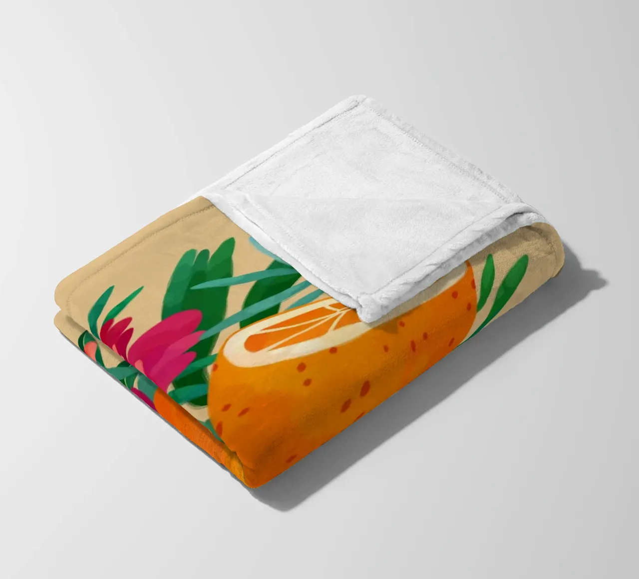 Giardino fiammeggiante - Arance e fiori coperta in pile da The Artcircle