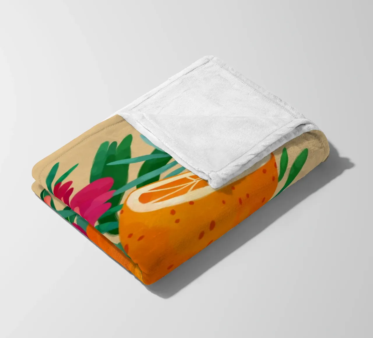 Giardino fiammeggiante - Arance e fiori coperta in pile da The Artcircle