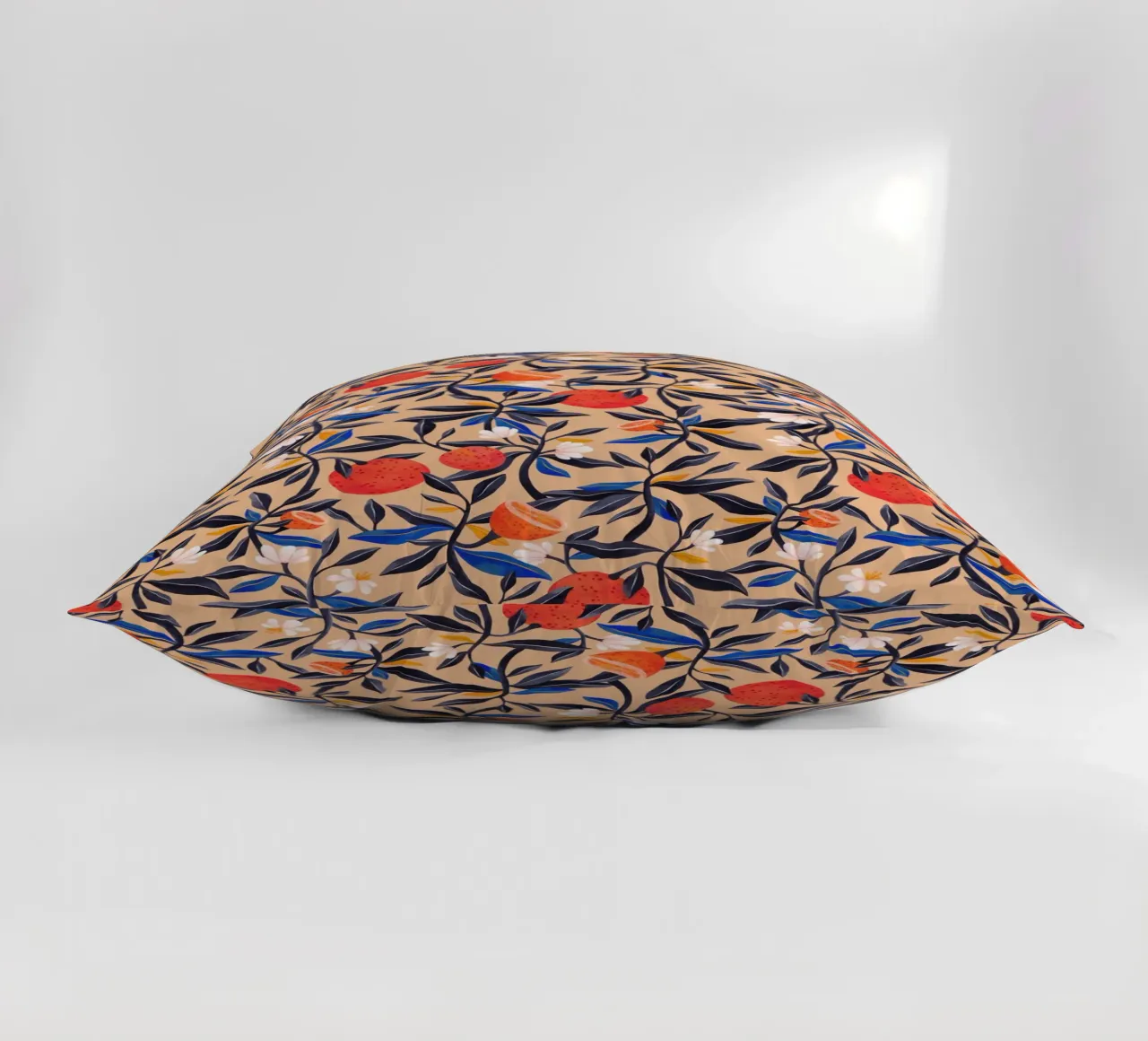 Flaming Garden - Oranges Pattern decorative cushion by The Artcircle
