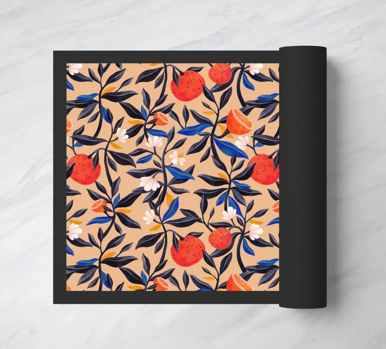 Flaming Garden - Oranges Pattern deurmat van The Artcircle