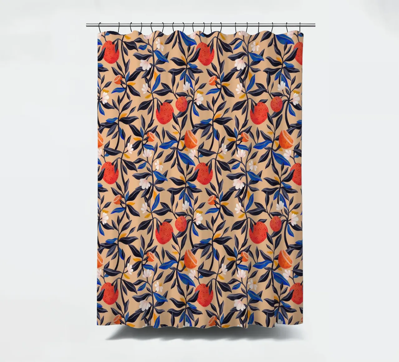 Flaming Garden - Oranges Pattern douchegordijn van The Artcircle