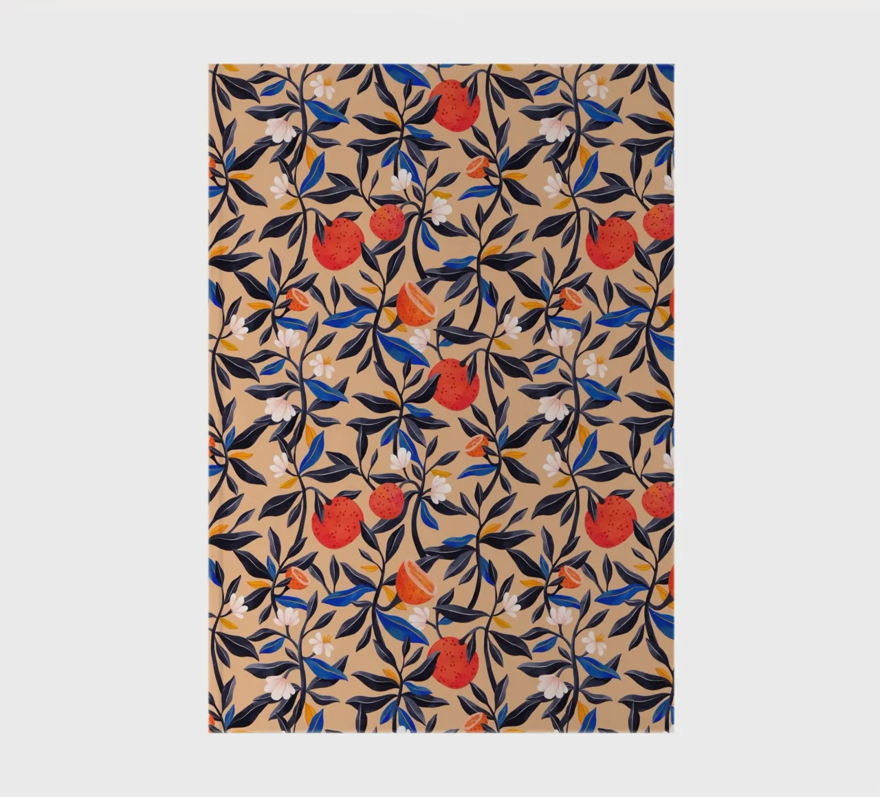 Flaming Garden - Oranges Pattern notebook by The Artcircle