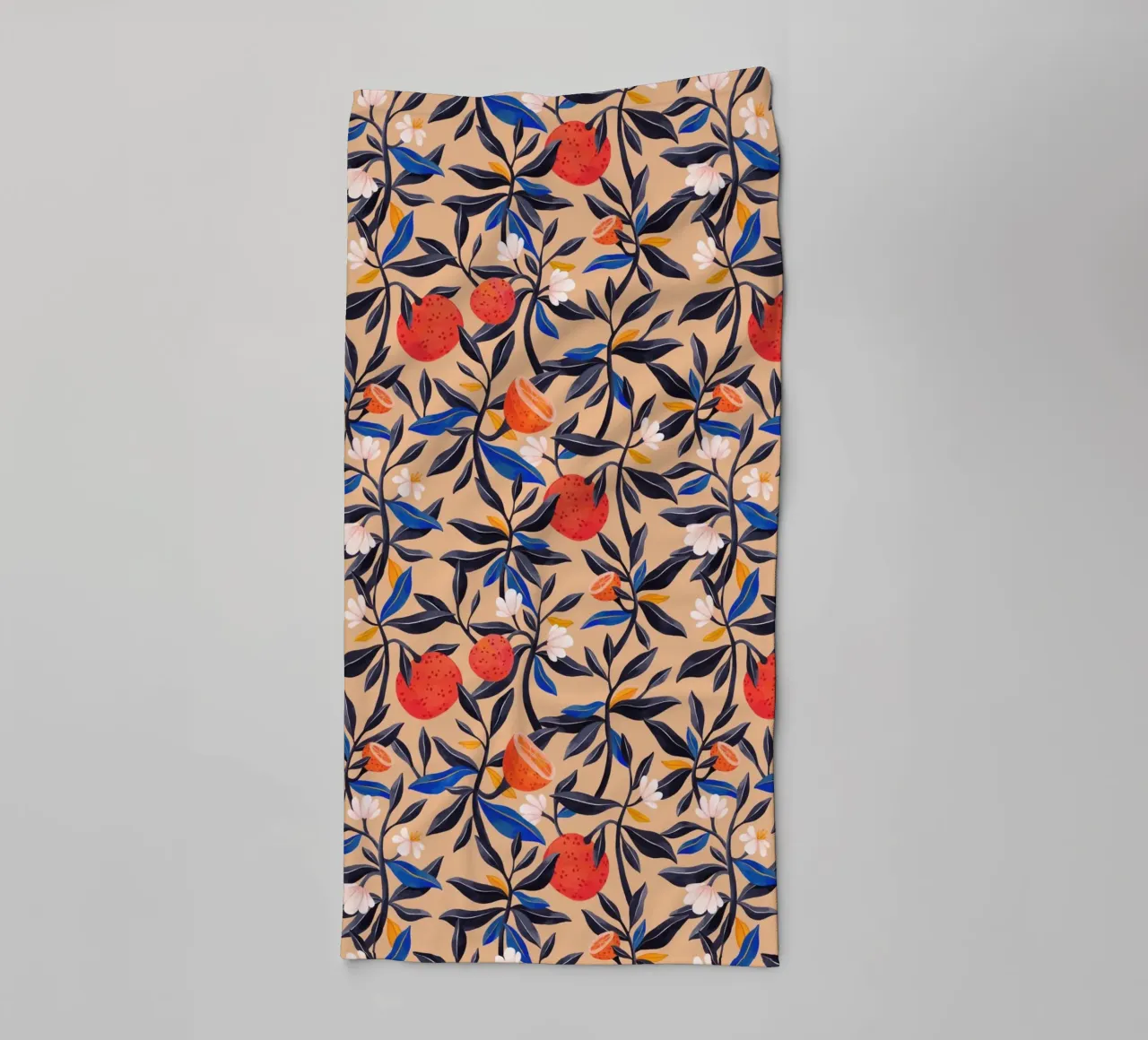 Flaming Garden - Oranges Pattern towel by The Artcircle