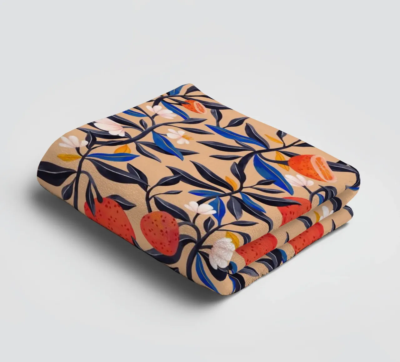 Flaming Garden - Oranges Pattern towel by The Artcircle