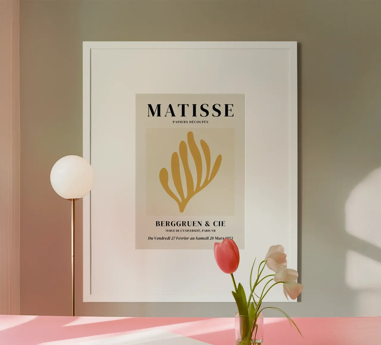 Matisse Abstract Koraalrif (Gele tint) hahnemühle van Paigaam Studio
