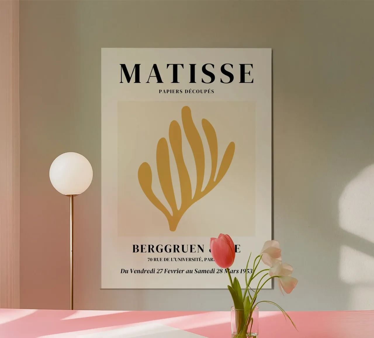 Matisse Abstract Koraalrif (Gele tint) hahnemühle van Paigaam Studio