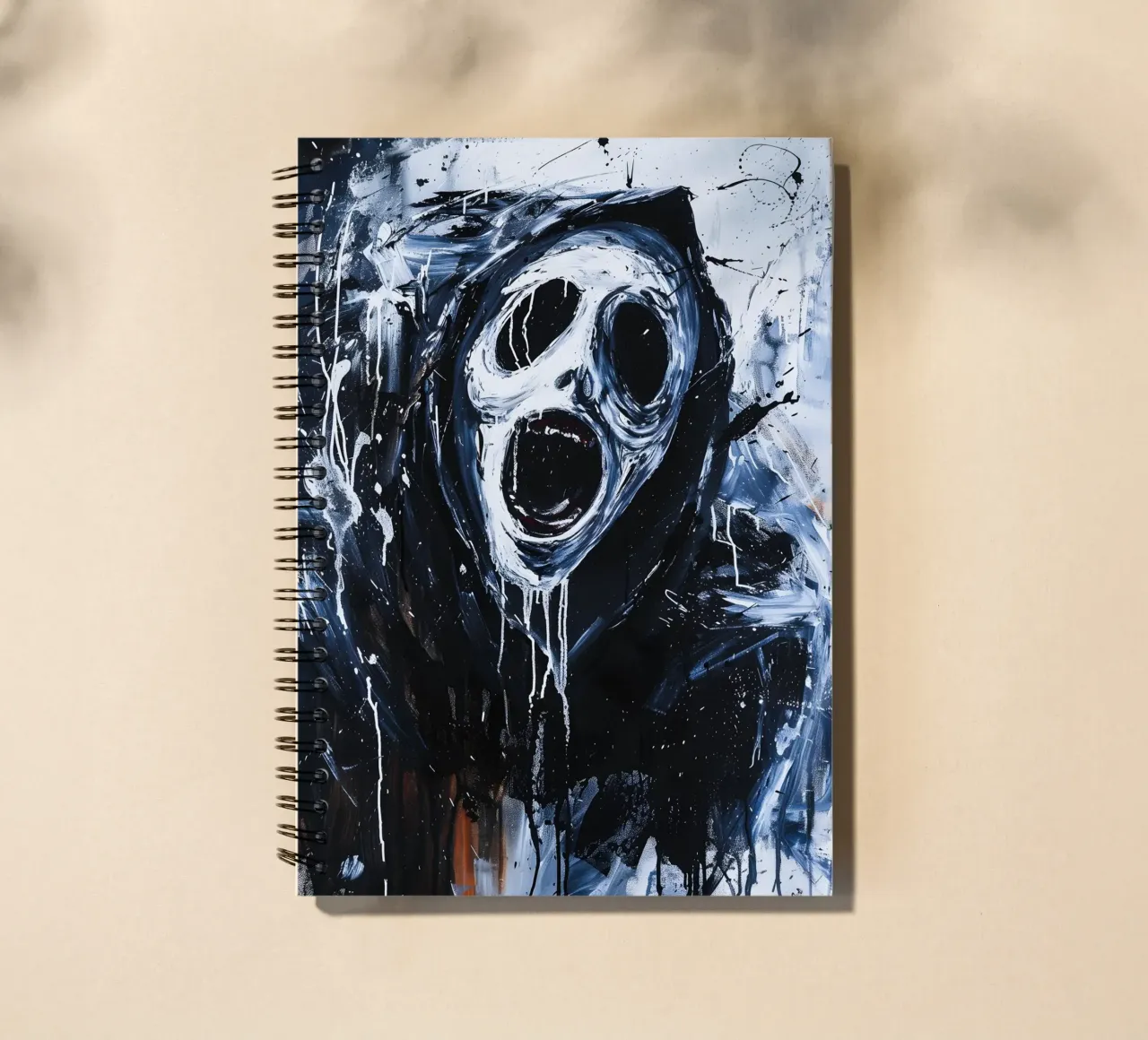 Ghostface From Scream spiral notebook by FreeArtStudio
