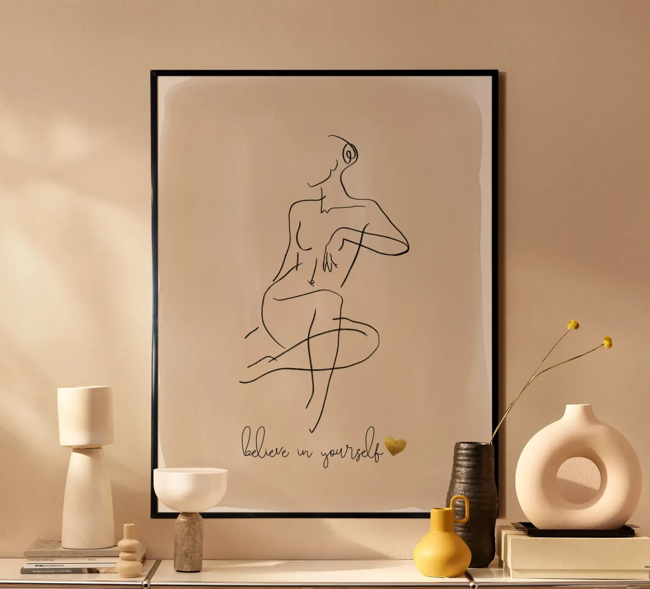 credere in se stessi poster con telaio in alluminio da ArtDesign by KBK