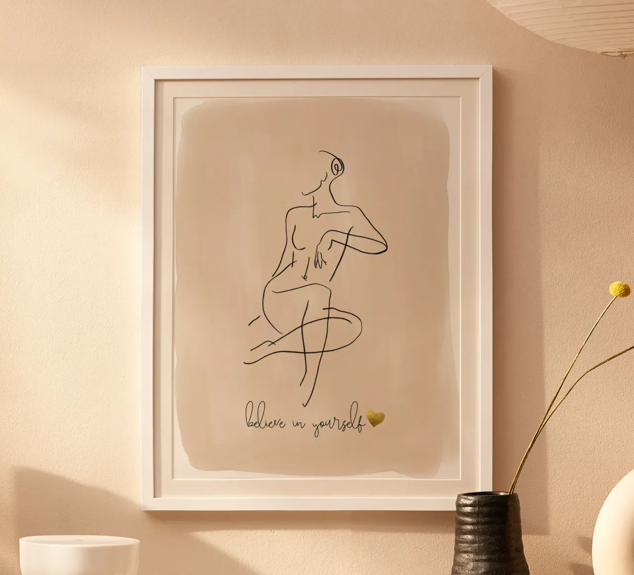 credere in se stessi poster con telaio in alluminio da ArtDesign by KBK