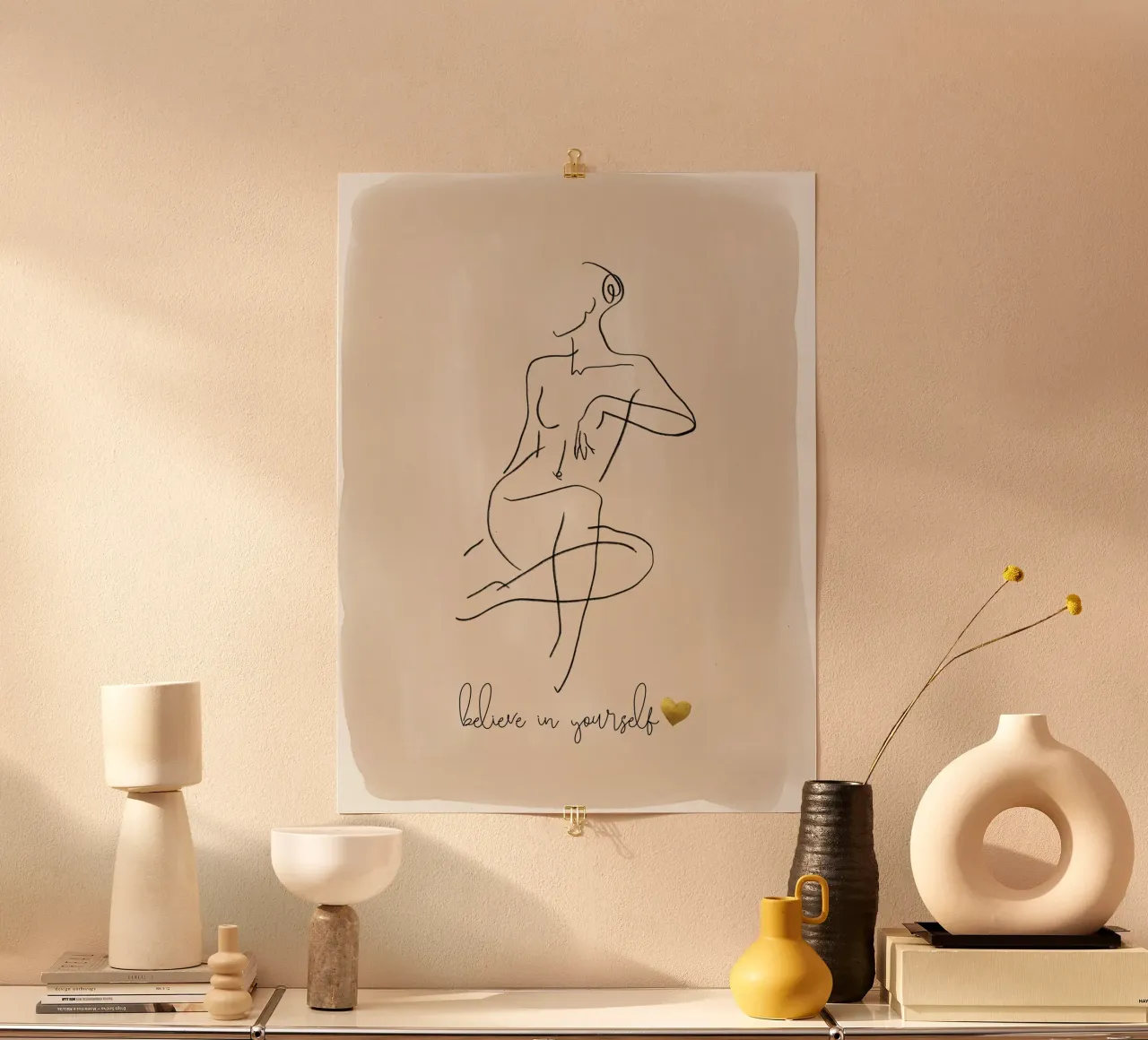 credere in se stessi poster con telaio in alluminio da ArtDesign by KBK