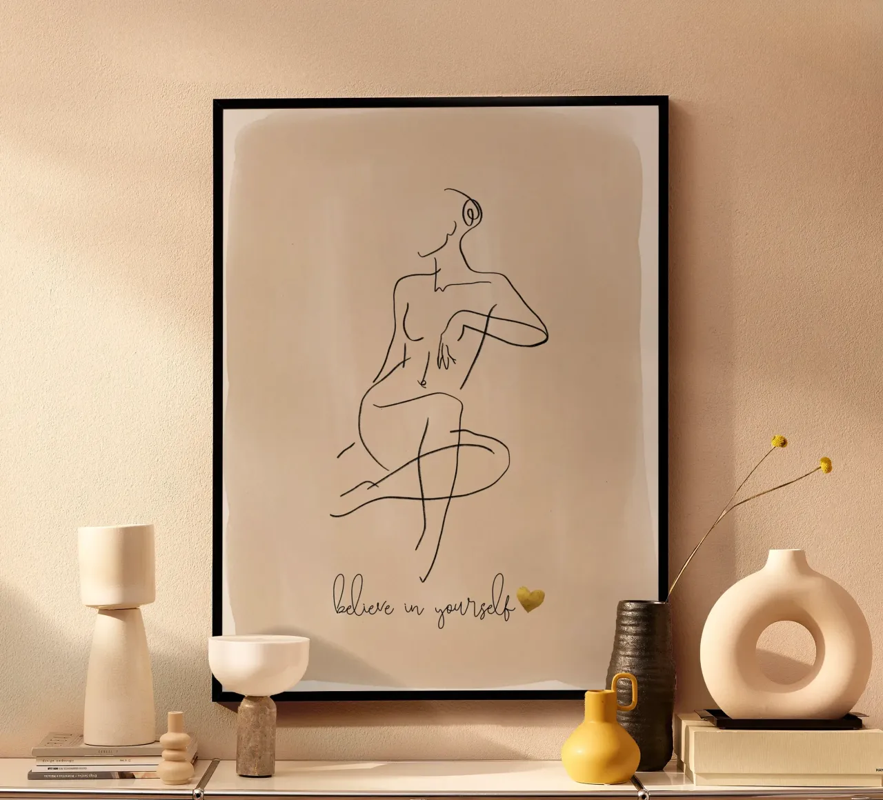 credere in se stessi poster con telaio in alluminio da ArtDesign by KBK