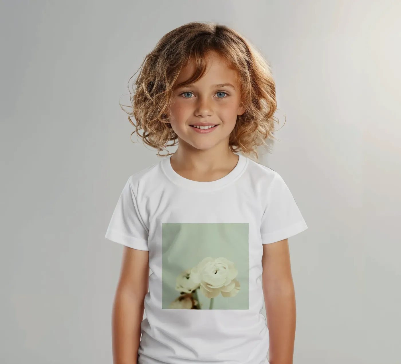 Cream kinder t-shirt van Morgan Kendall