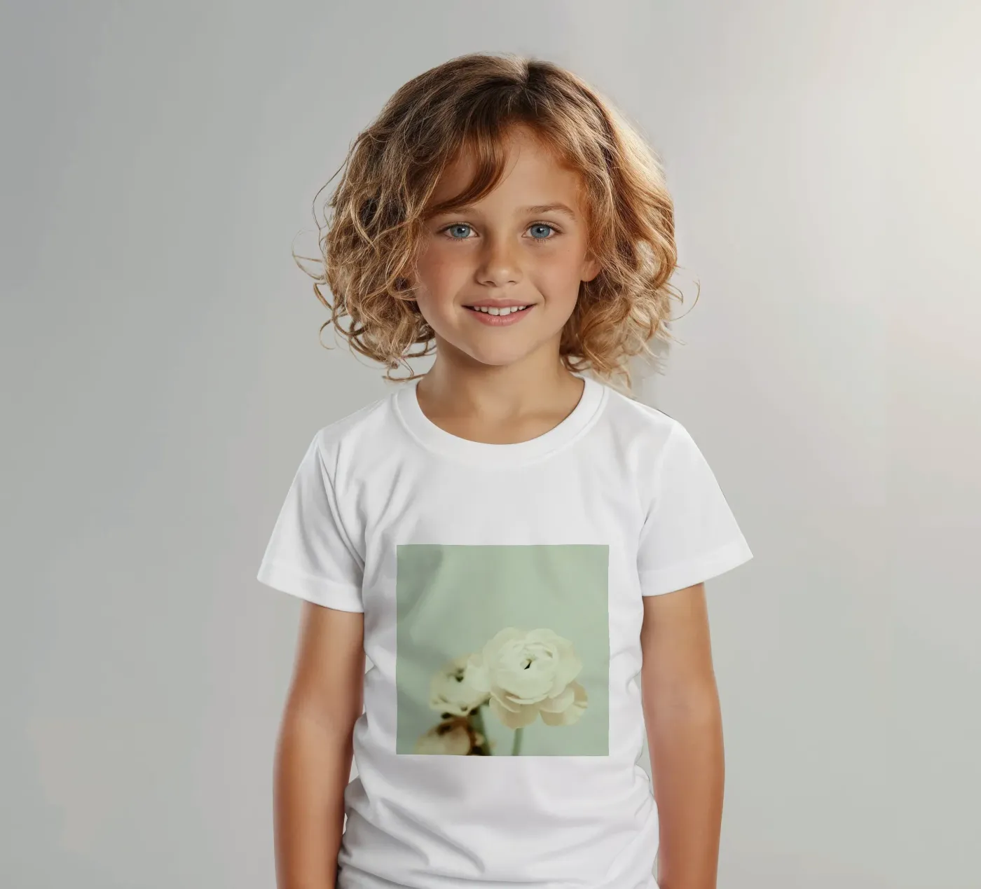 Cream kinder t-shirt van Morgan Kendall