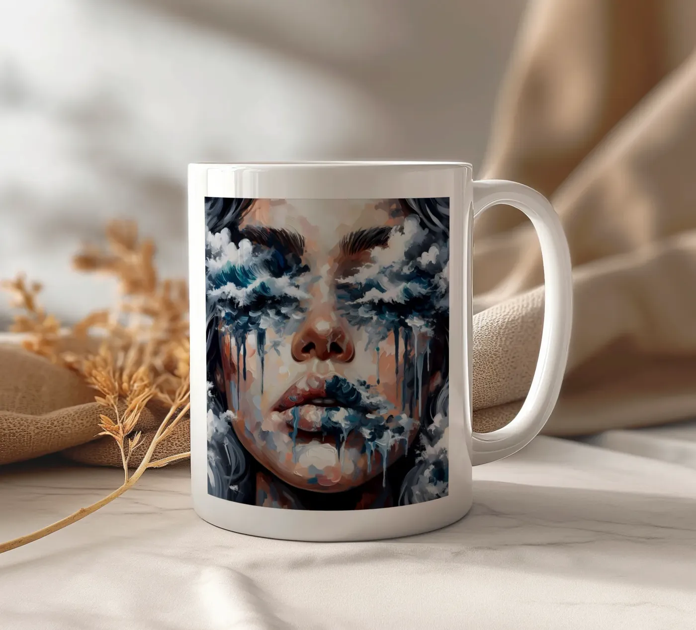 TIDAL WAVE ceramic mug by ARTOMATIC