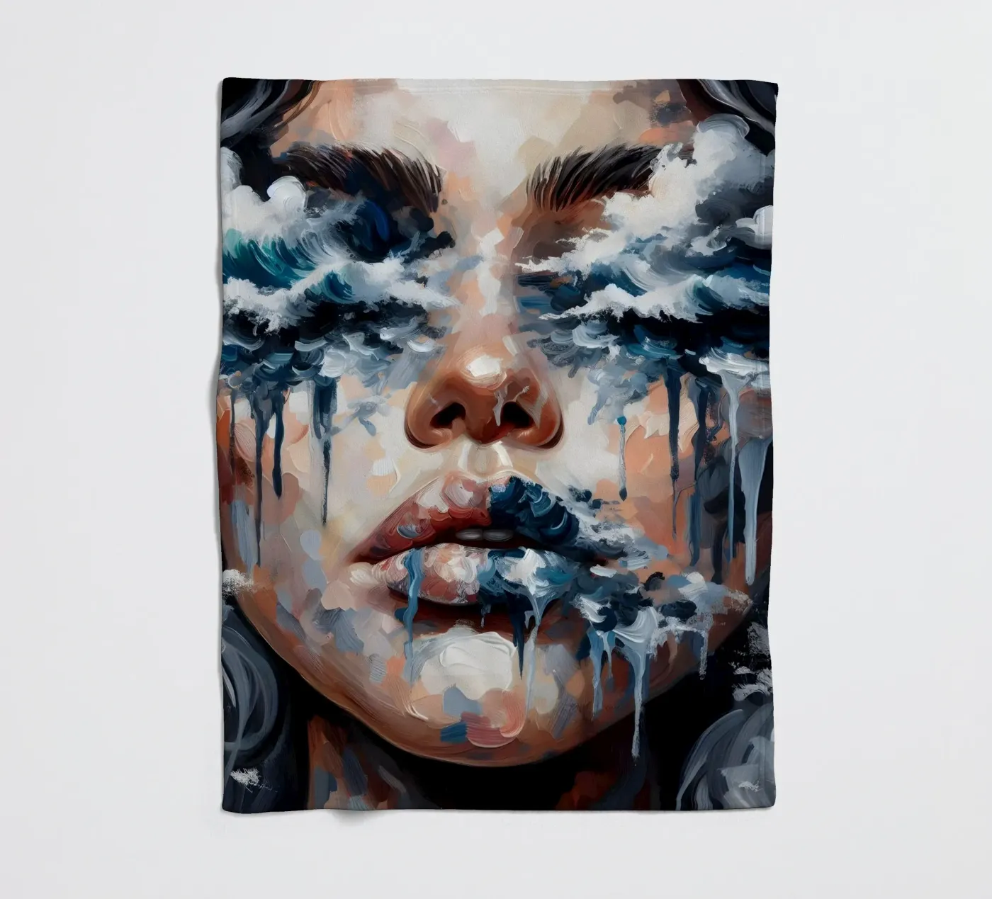 VLOEDGOLF fleecedeken van ARTOMATIC