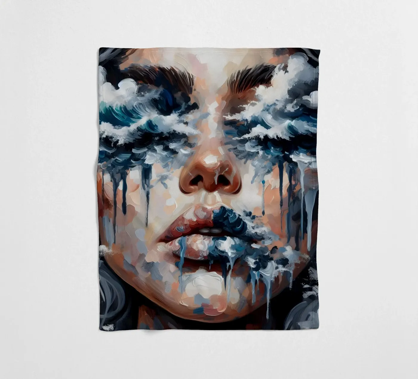 VLOEDGOLF fleecedeken van ARTOMATIC