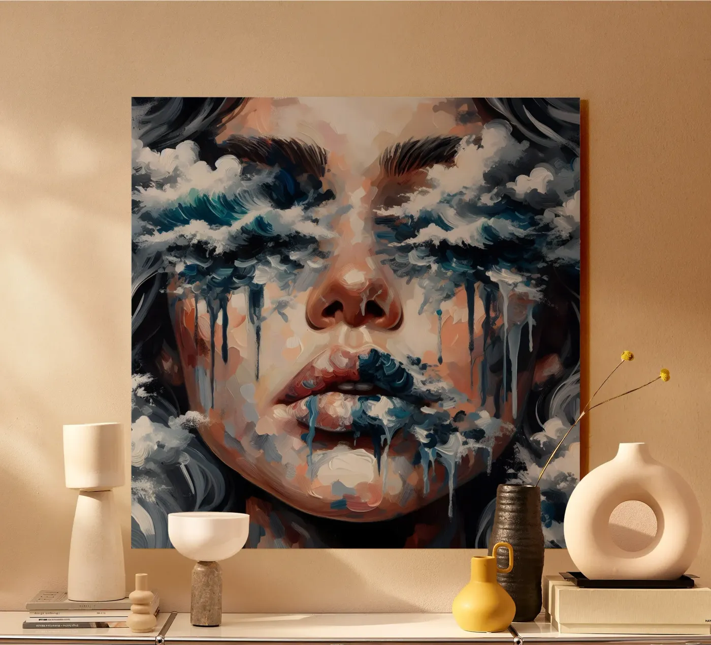 VLOEDGOLF acryl van ARTOMATIC