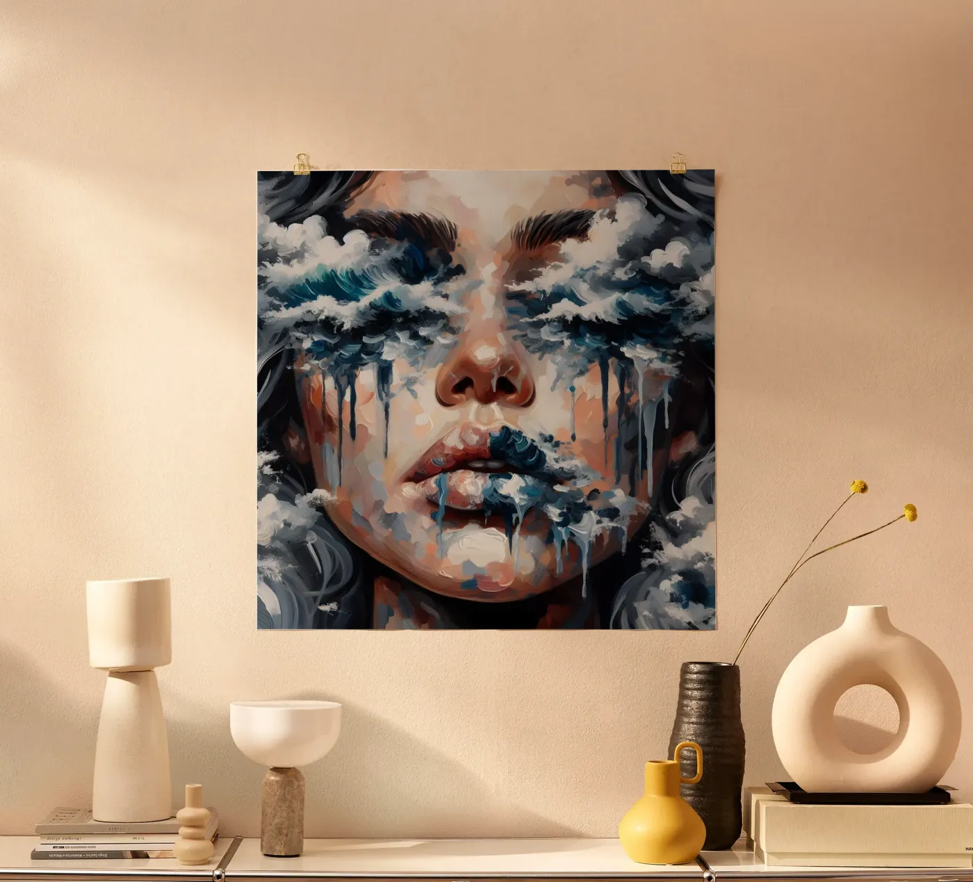 VLOEDGOLF poster van ARTOMATIC