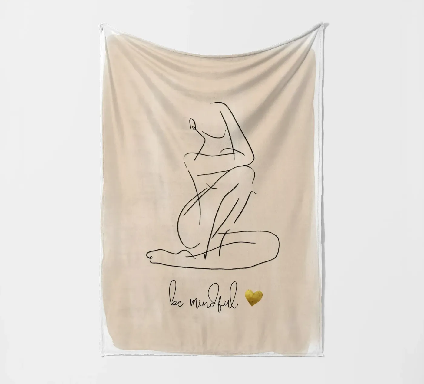 achtsam sein Fleecedecke von ArtDesign by KBK