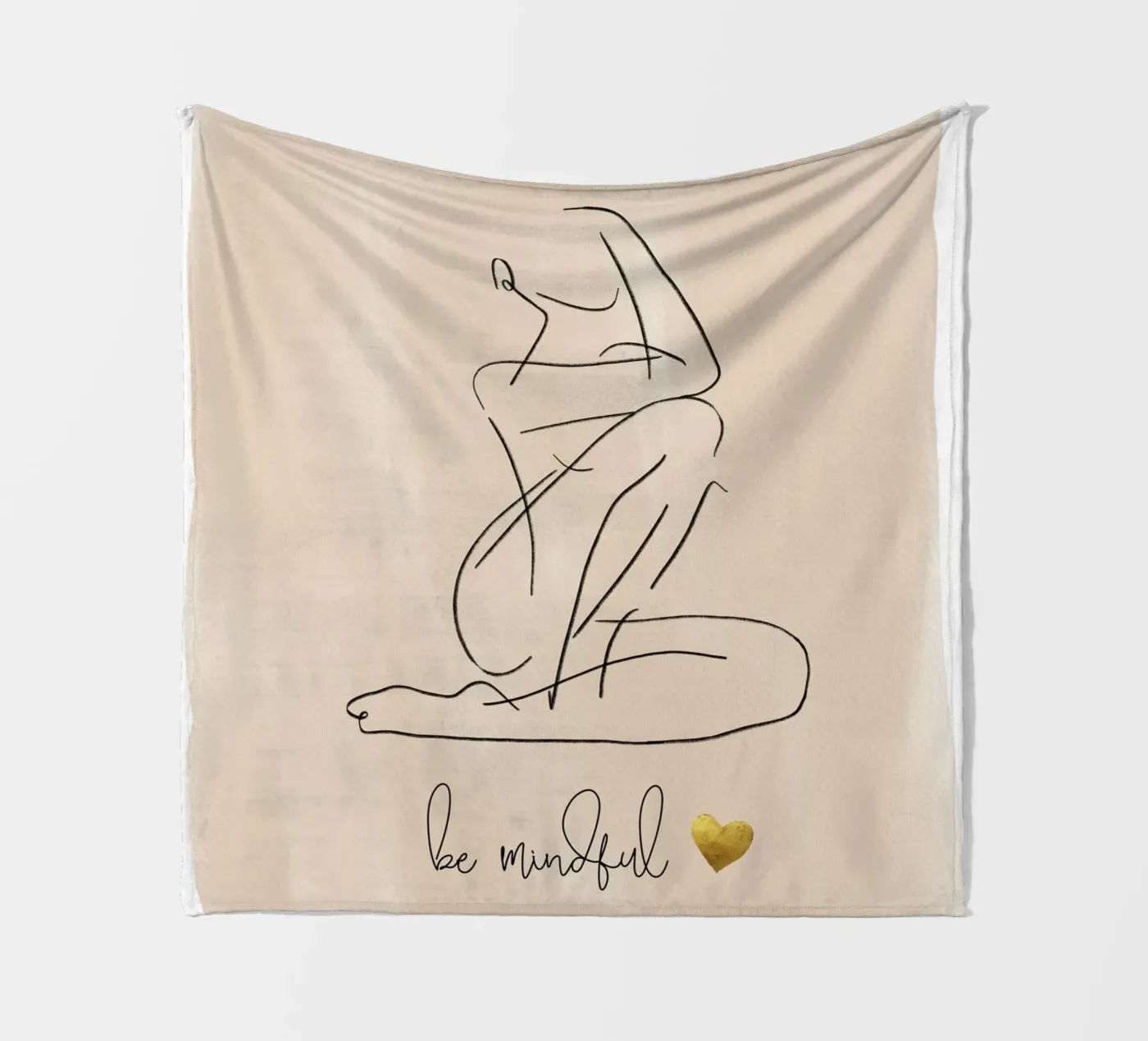 achtsam sein Fleecedecke von ArtDesign by KBK