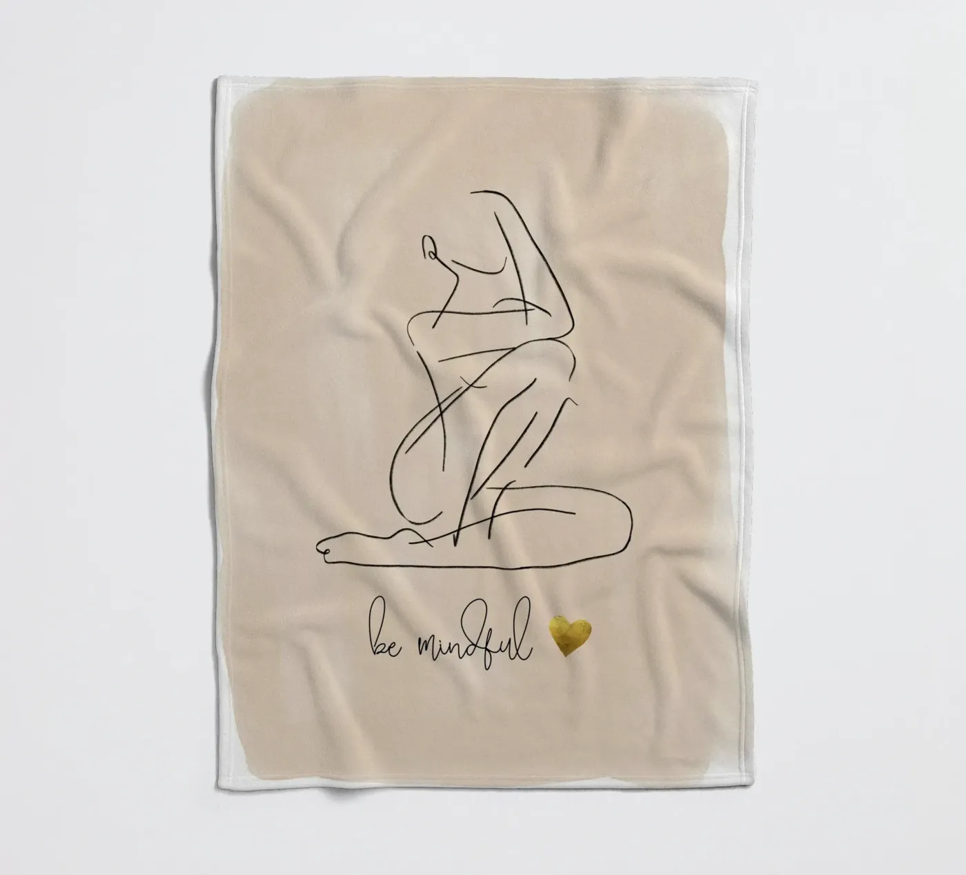 achtsam sein Fleecedecke von ArtDesign by KBK