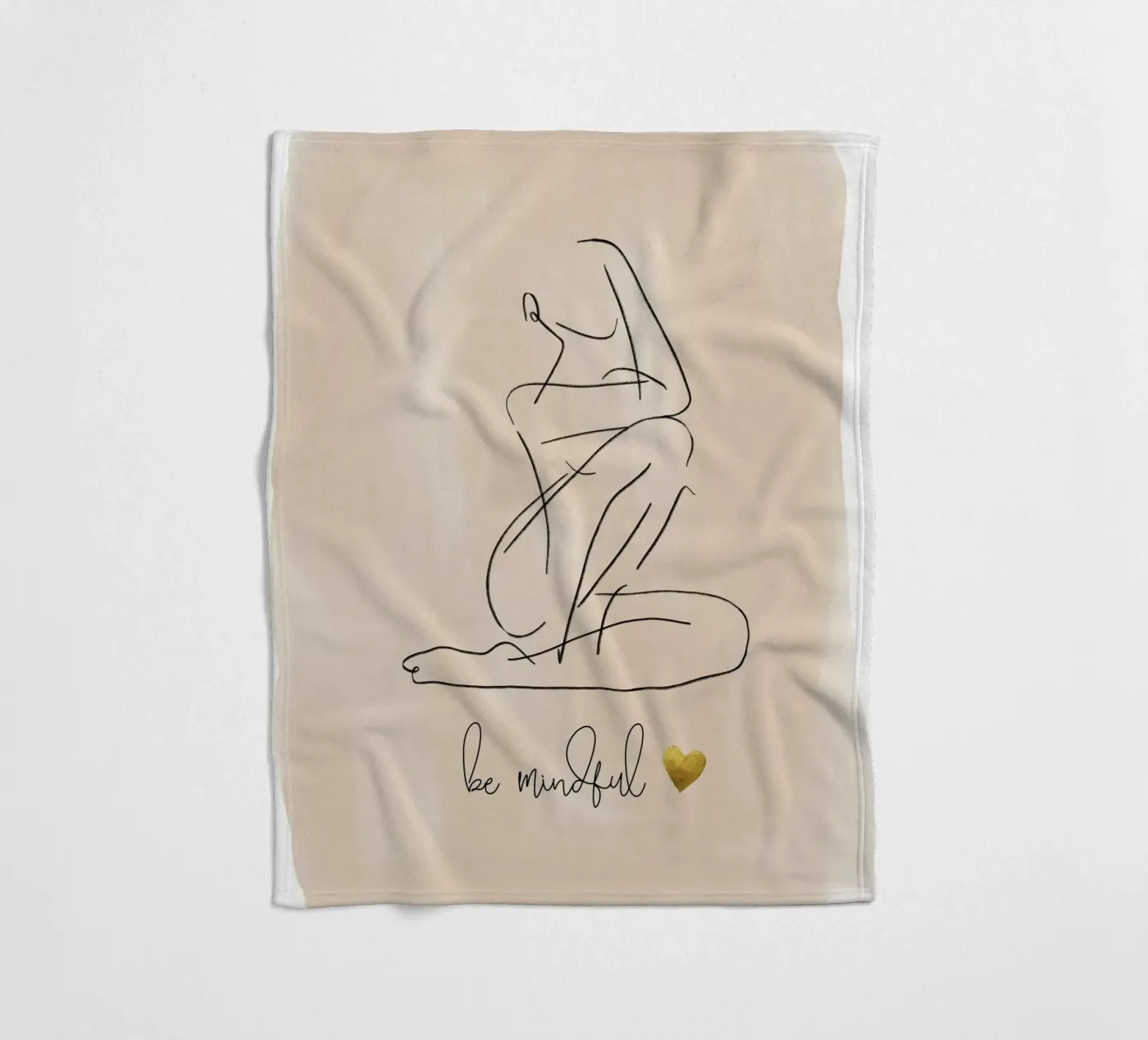 achtsam sein Fleecedecke von ArtDesign by KBK