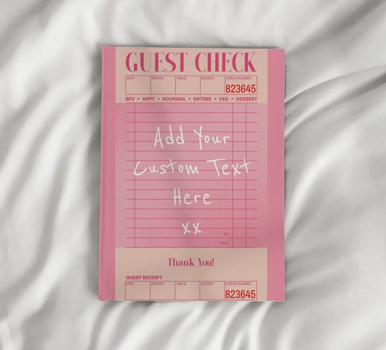 Custom Guest Check Poster, Personalised Print, Custom Art notebook by PrintStudio