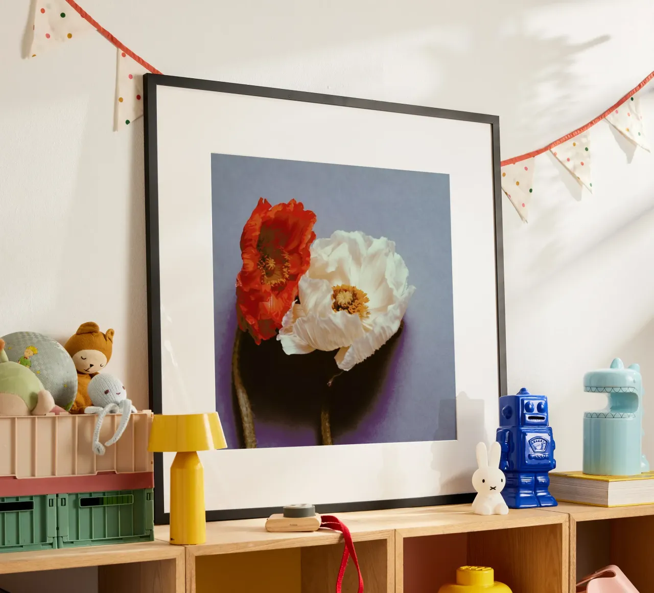 Together poster with wooden frame by Morgan Kendall