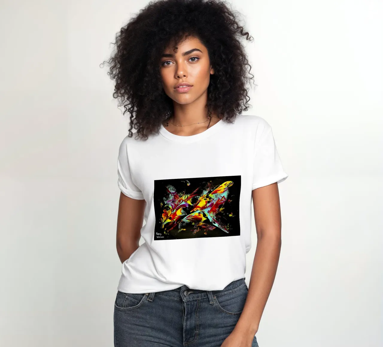 IDEAL GIFT 114 t-shirt da donna da Thierry Vobmann Abstract painting