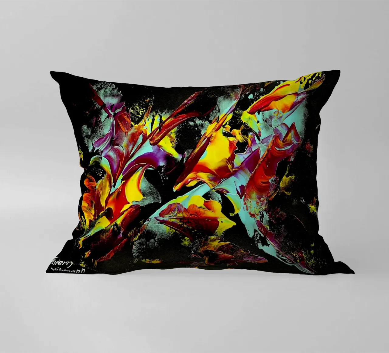 IDEAL GIFT 114 cuscino da Thierry Vobmann Abstract painting