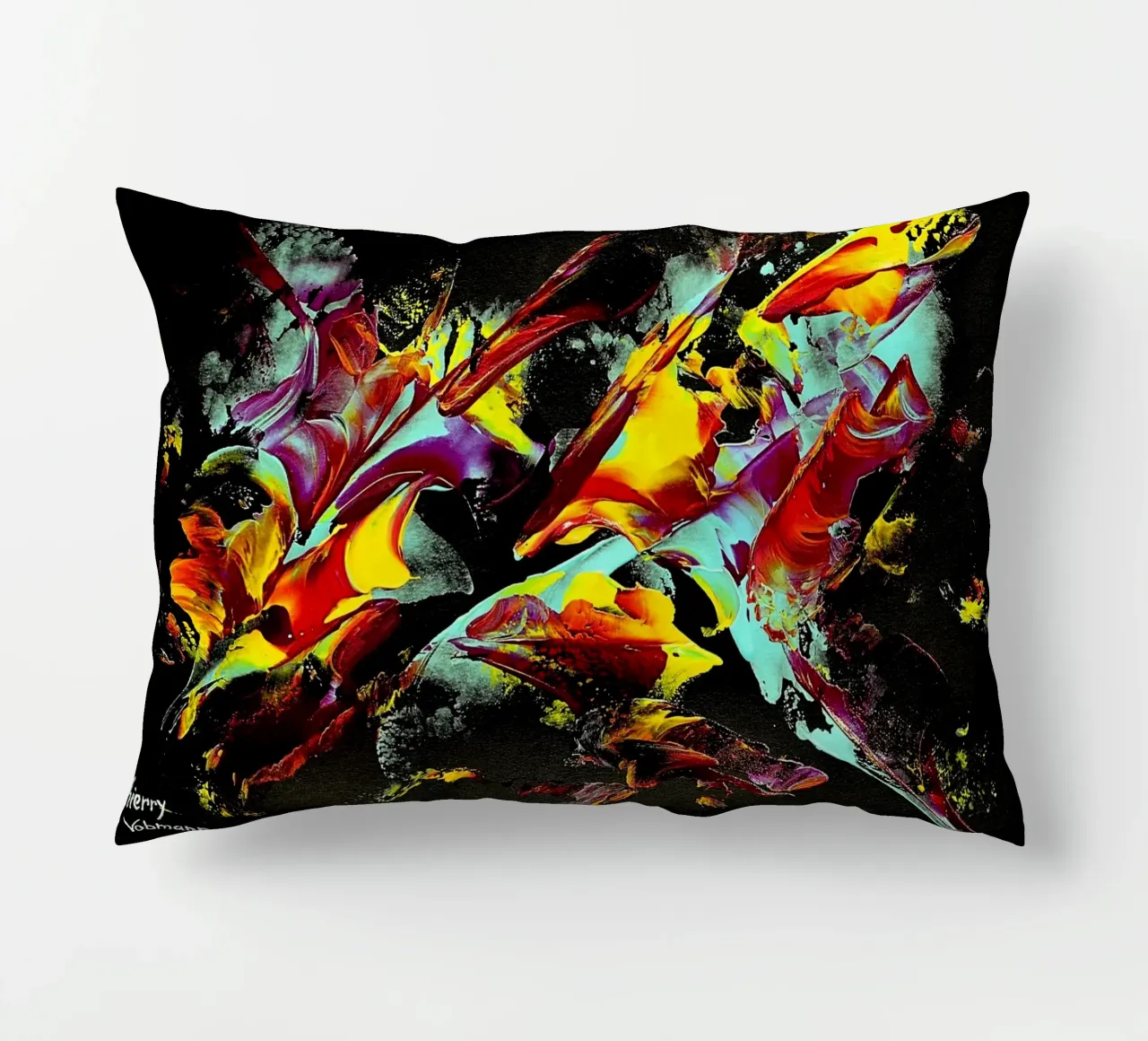 IDEAL GIFT 114 cuscino da Thierry Vobmann Abstract painting