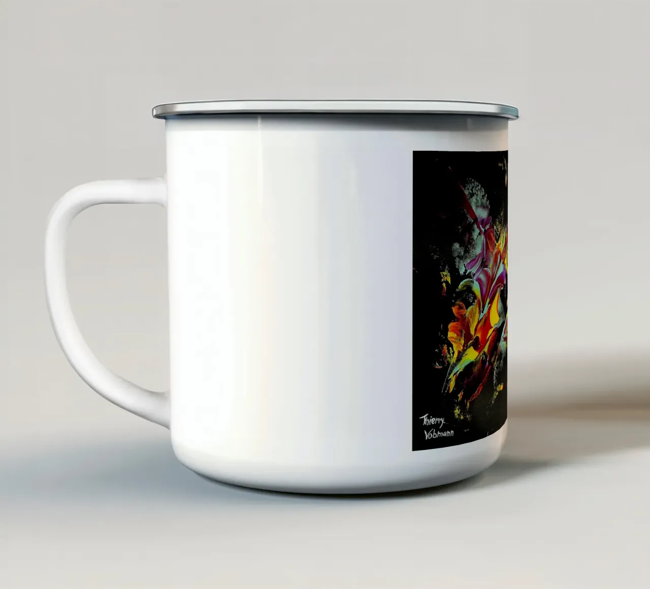 IDEAL GIFT 114 tazza in smalto da Thierry Vobmann Abstract painting
