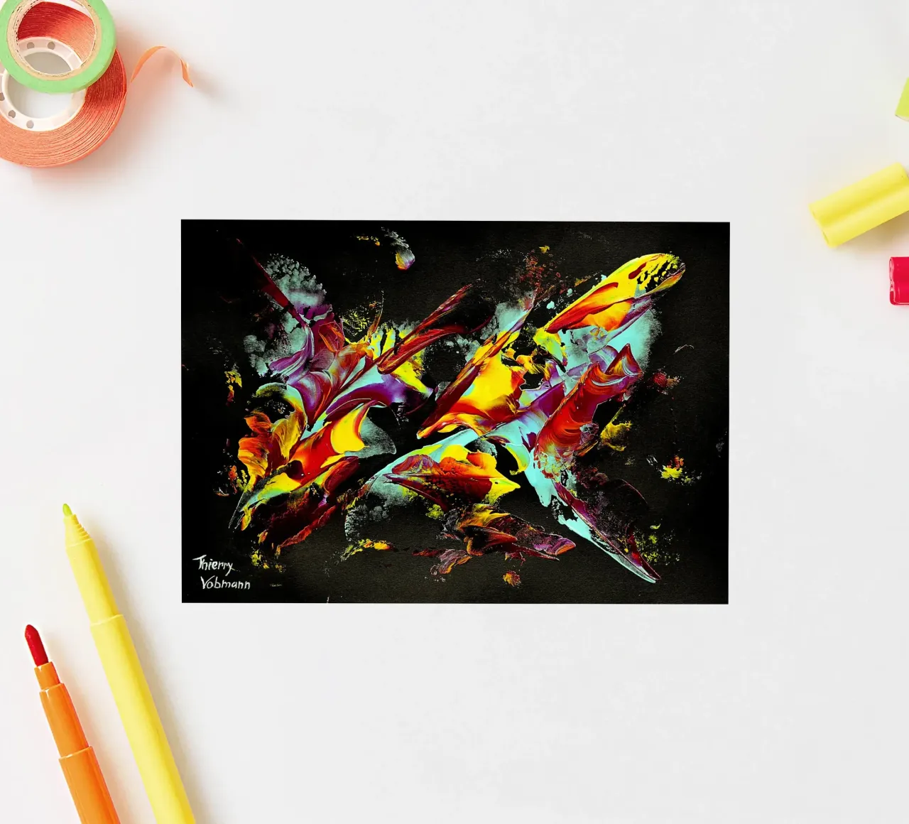 IDEAL GIFT 114 adesivo da Thierry Vobmann Abstract painting