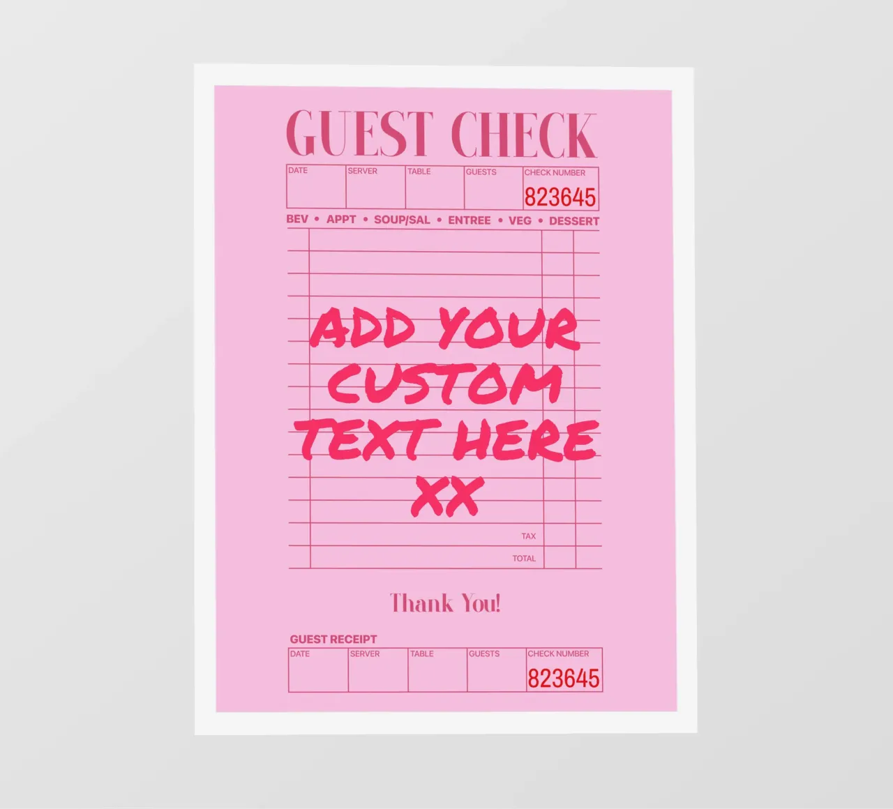 Individueller Druck, personalisiertes Geschenk, individuelle Farbe, Text, Schriftart Fototapete von PrintStudio