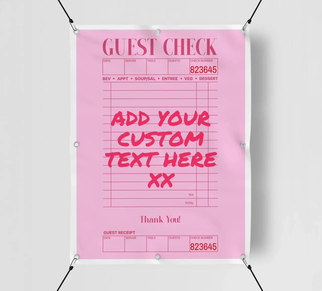 Impression personnalisée, cadeau personnalisé, couleur personnalisée, texte, police de caractères bâche pvc de PrintStudio