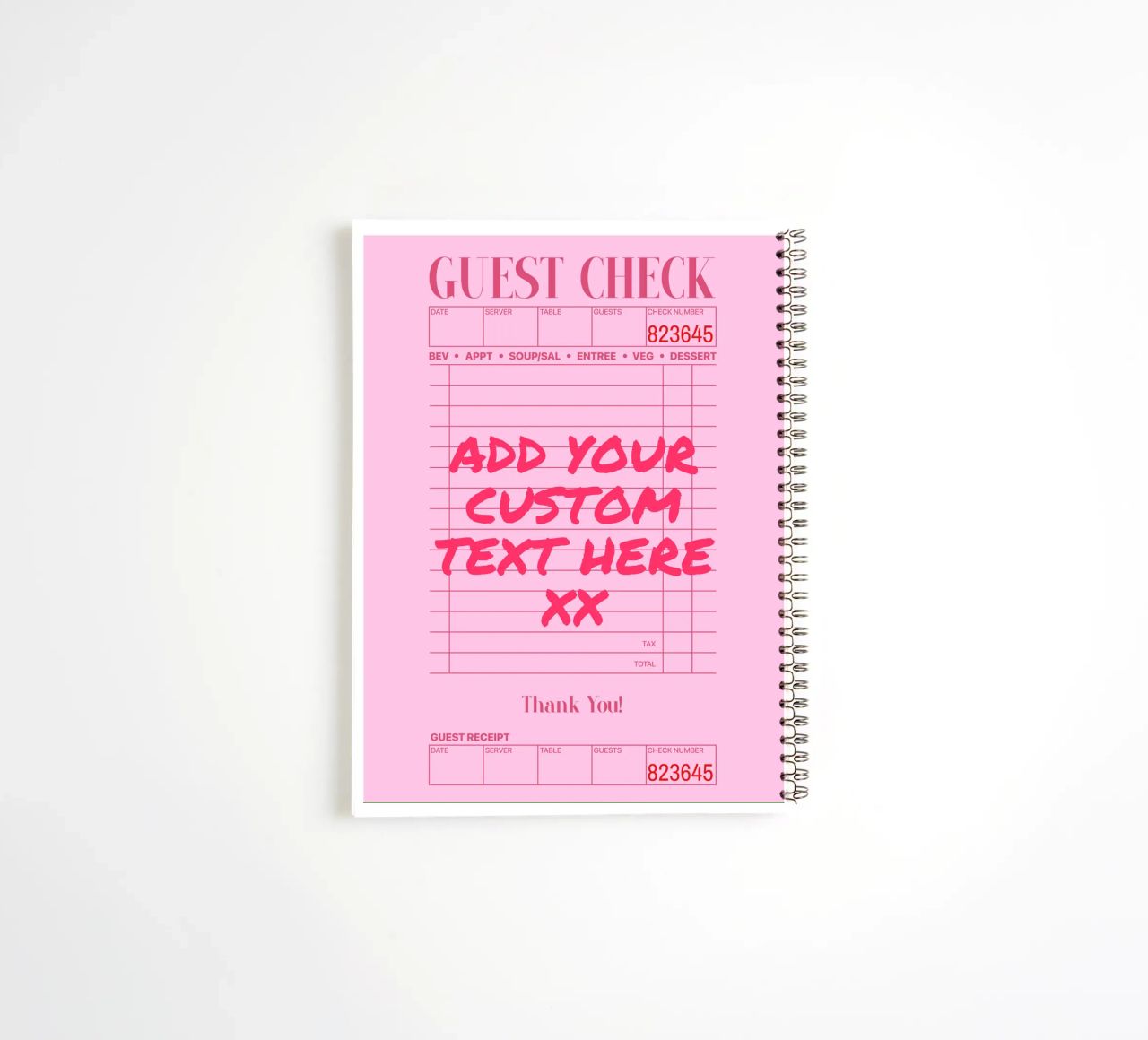 Custom Print, Personalized Gift, Custom Colour, Text, Font spiral notebook by PrintStudio