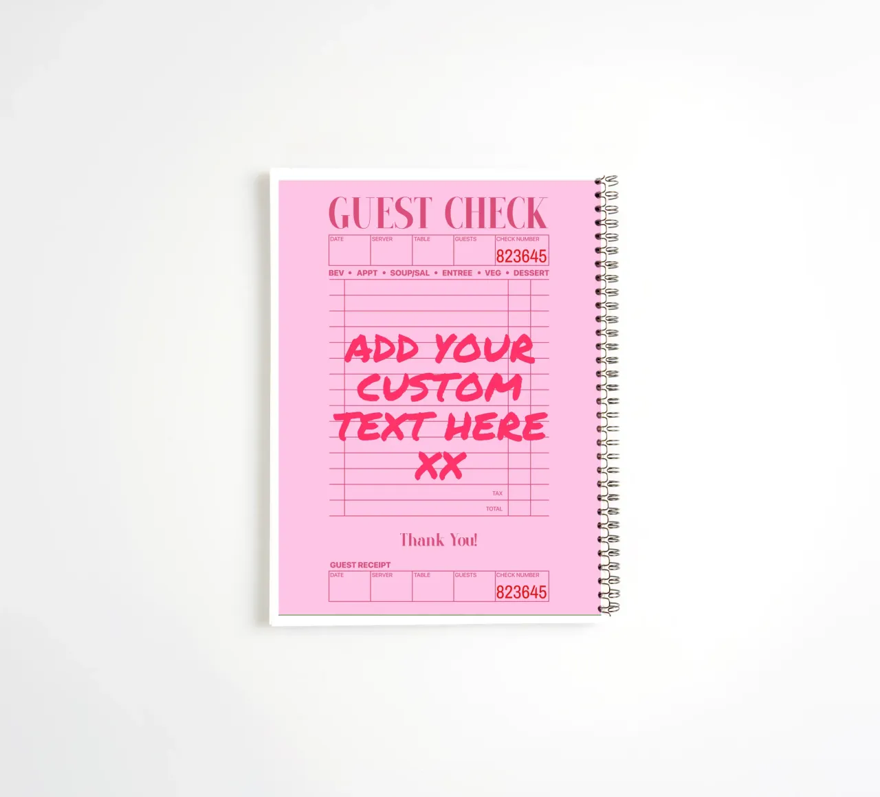 Custom Print, Personalized Gift, Custom Colour, Text, Font spiral notebook by PrintStudio