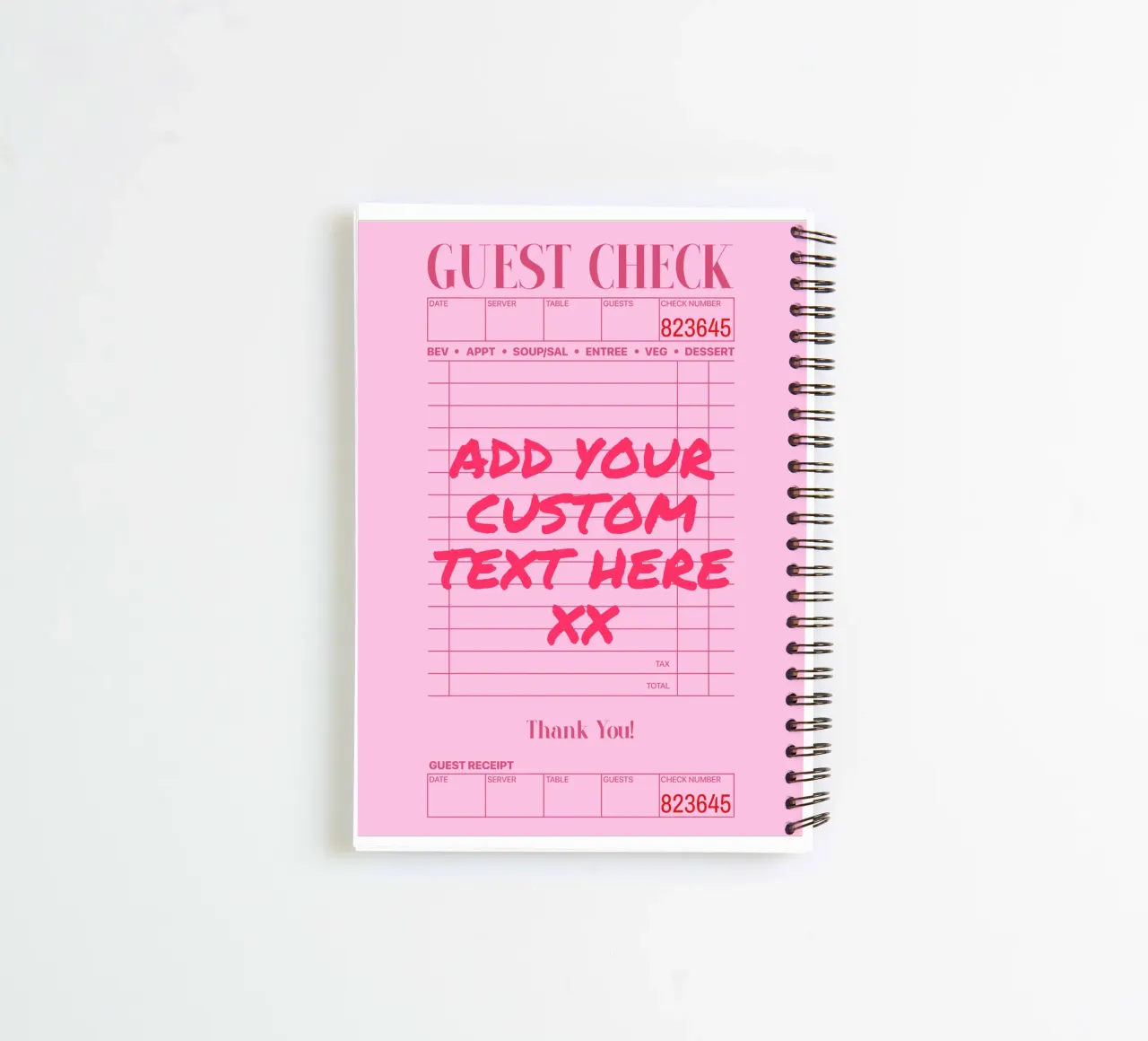 Custom Print, Personalized Gift, Custom Colour, Text, Font spiral notebook by PrintStudio